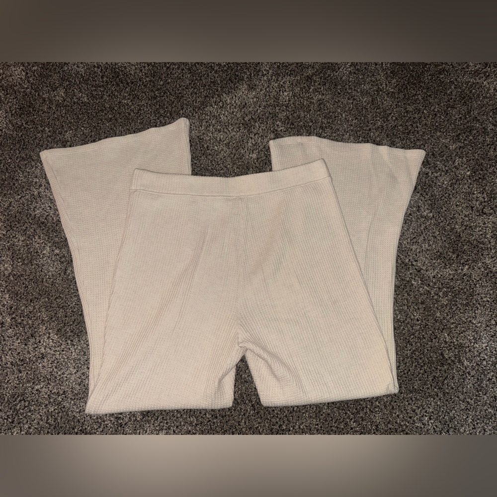 Aerie Cream Wide Leg Pants